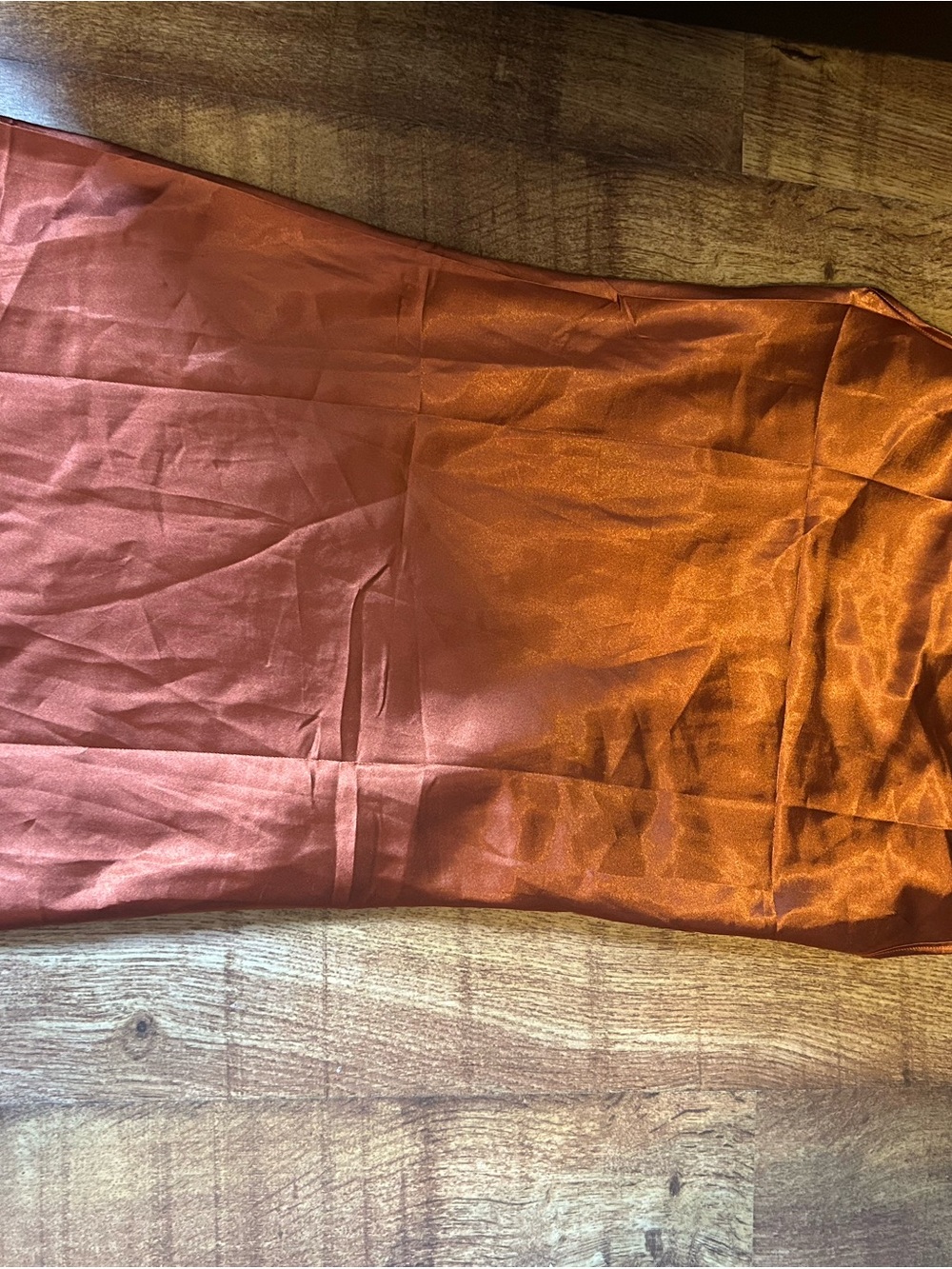 Satin Rust Orange Slip dress